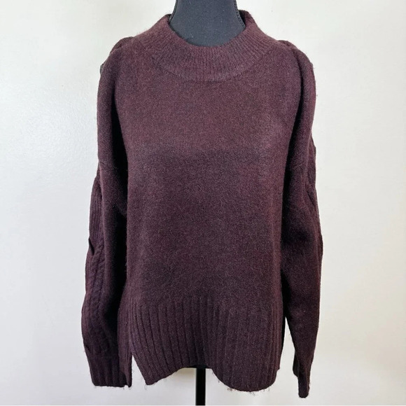 DKNY Braided Long-Sleeve Mock Neck Sweater - Picture 2 of 16